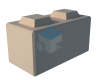 Stapelblok twee nops legoblok legioblock  megablok megablock