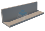 Keerwand L-vorm 750 mm hoog