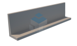 Keerwand L-vorm 1000 mm hoog