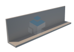 Keerwand L-vorm 1750 mm hoog