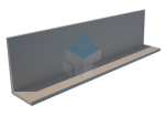 Keerwand L-vorm 3000 mm hoog