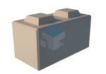 Stapelblok twee nops legoblok legioblock  megablok megablock
