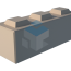 Stapelblok drie nops legoblok legioblock  megablok megablock
